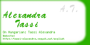 alexandra tassi business card